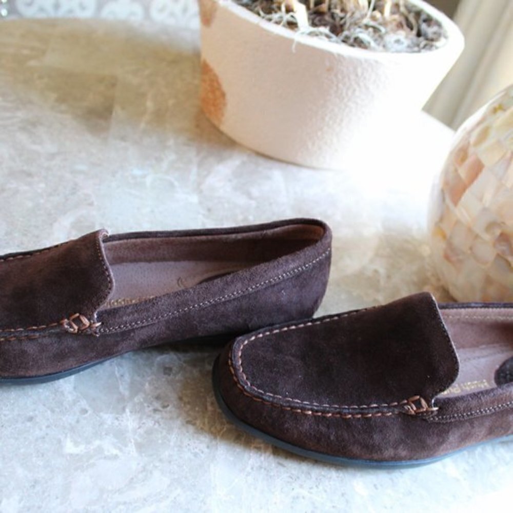 Hush puppies shoes size 5.5 Brown Suede Like new! - Picture 5 of 8